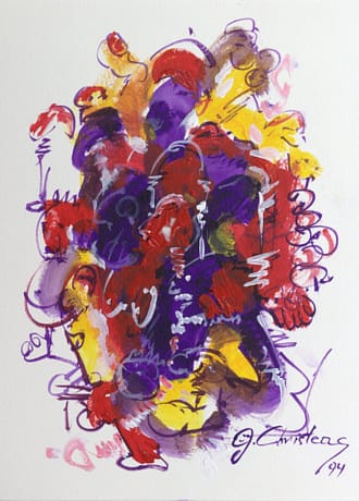 Original artworks Up the Moon series Christeas 9x12 (9)
