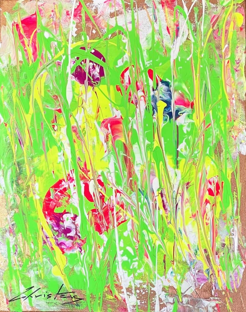 Abstract Flowers Painting Seven - SOLD - Image 7