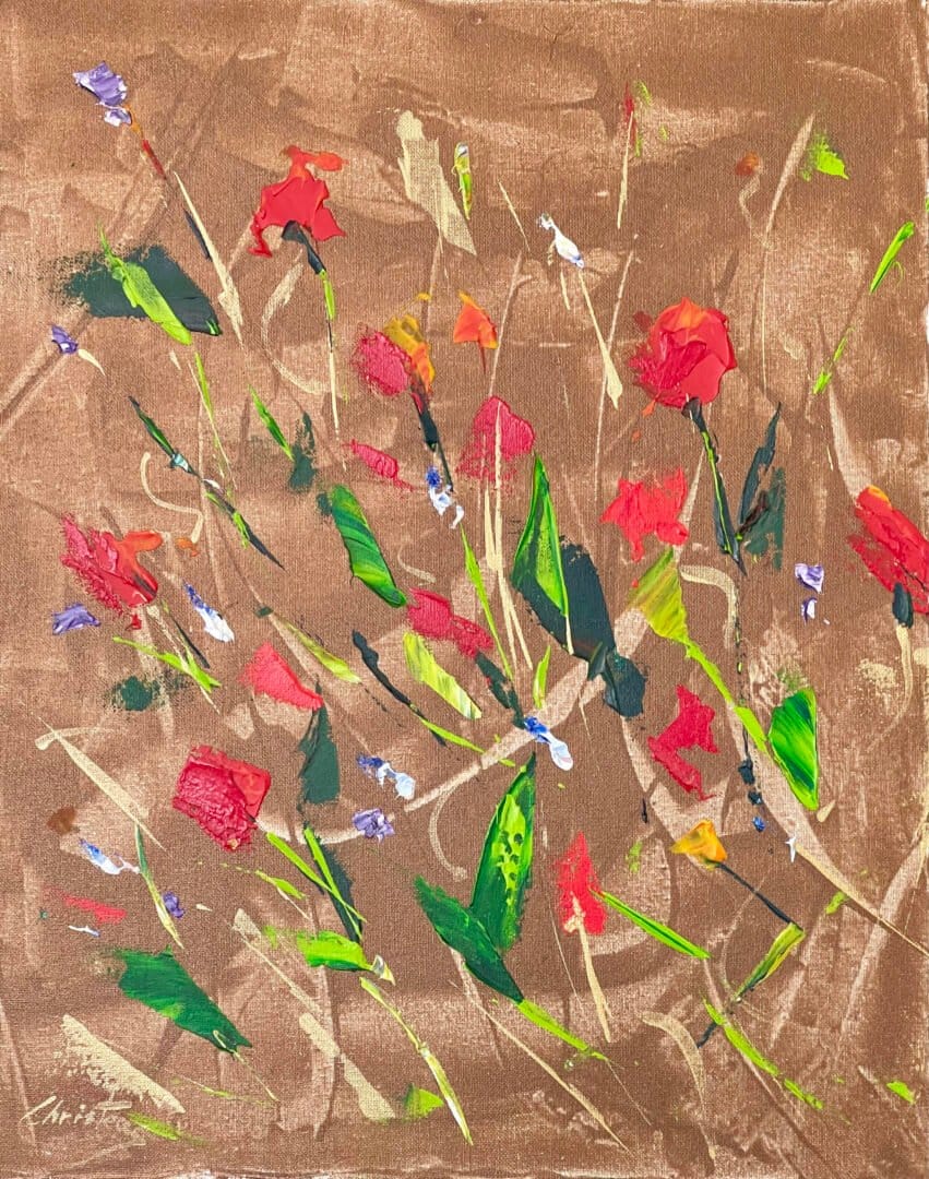 abstract flower painting
