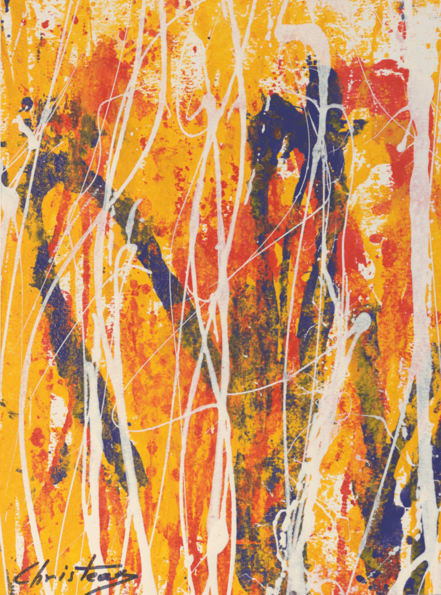 Parthenon Impressions 58 original abstract painting by Gregory Christeas