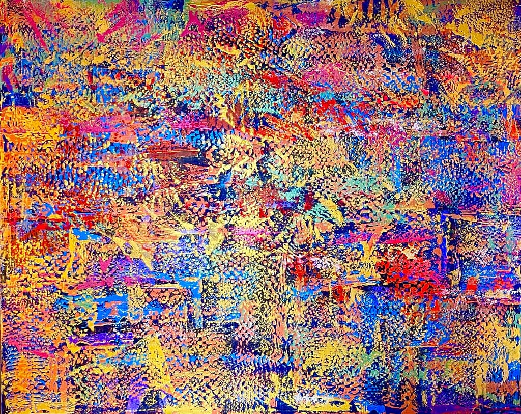 Drifting original abstract canvas painting from The Parallels Series by Gregory Christeas