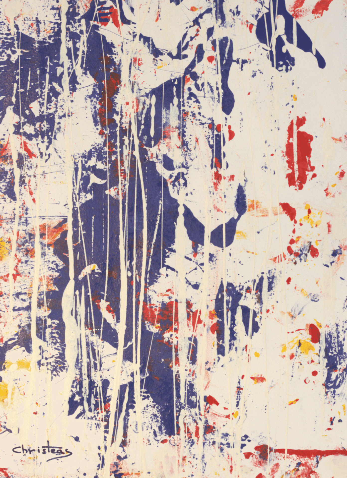 Parthenon Impressions 73 original abstract painting by Gregory Christeas