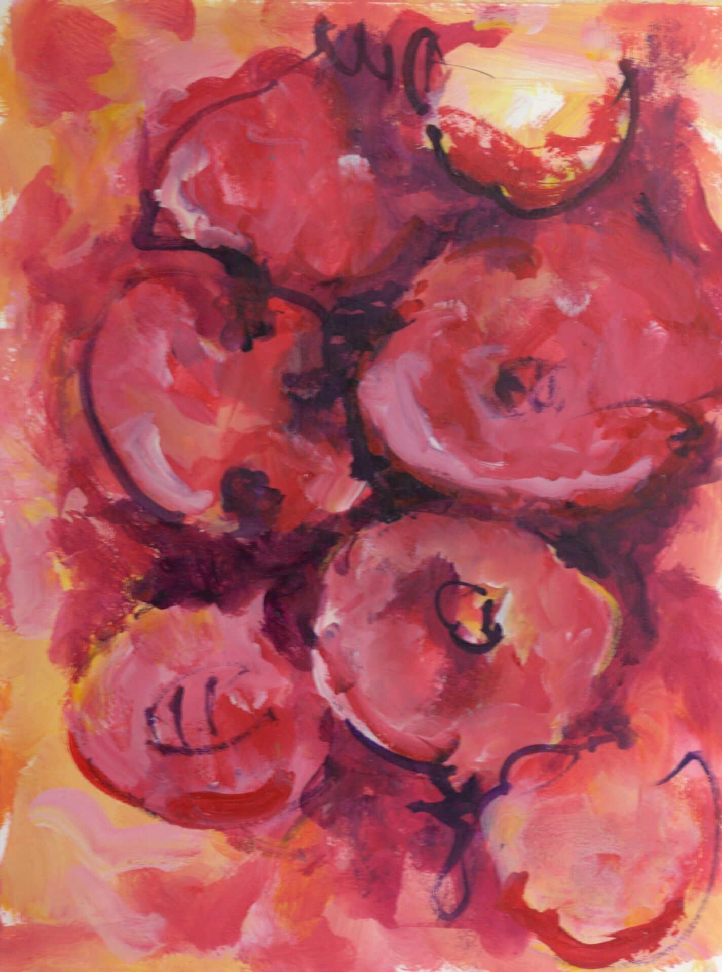Dragon's Nest 2 original abstract painting from Up the Moon Series by Gregory Christeas