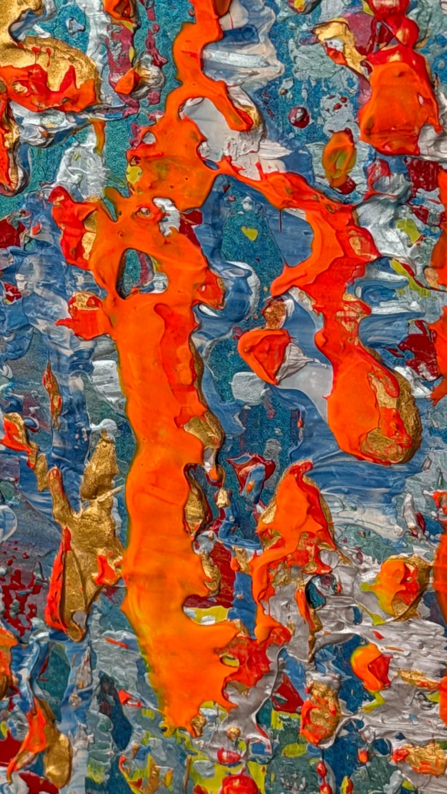 Red Pebbles — Original Abstract Painting - Image 3