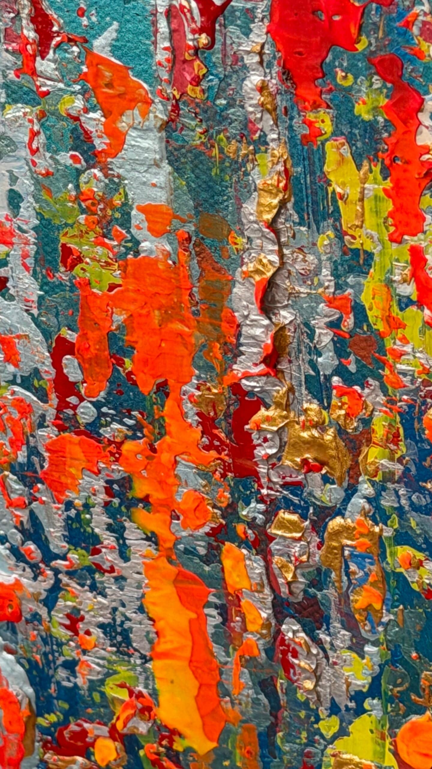 Red Pebbles — Original Abstract Painting - Image 4