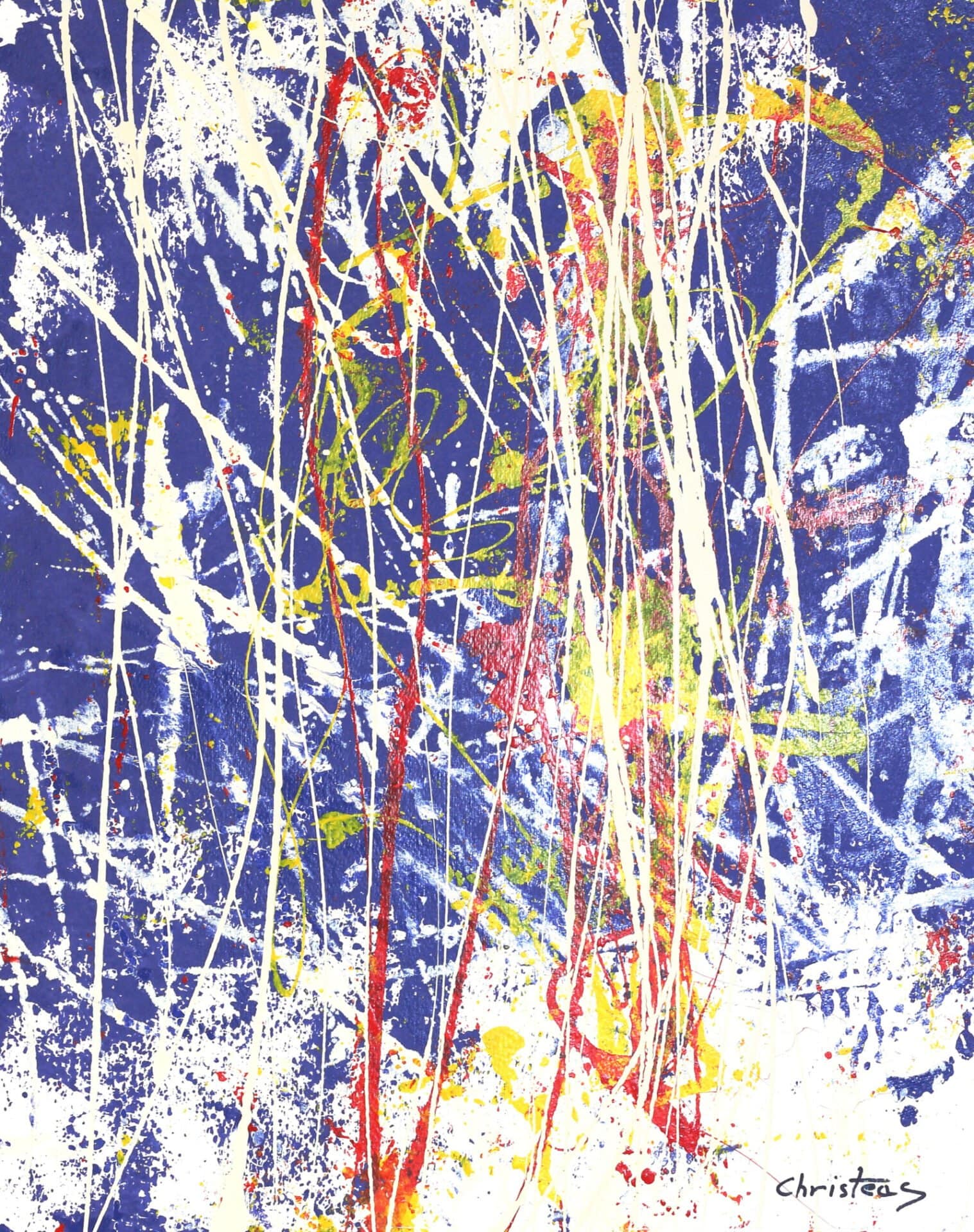 Parthenon Impressions 1 original abstract painting by Gregory Christeas