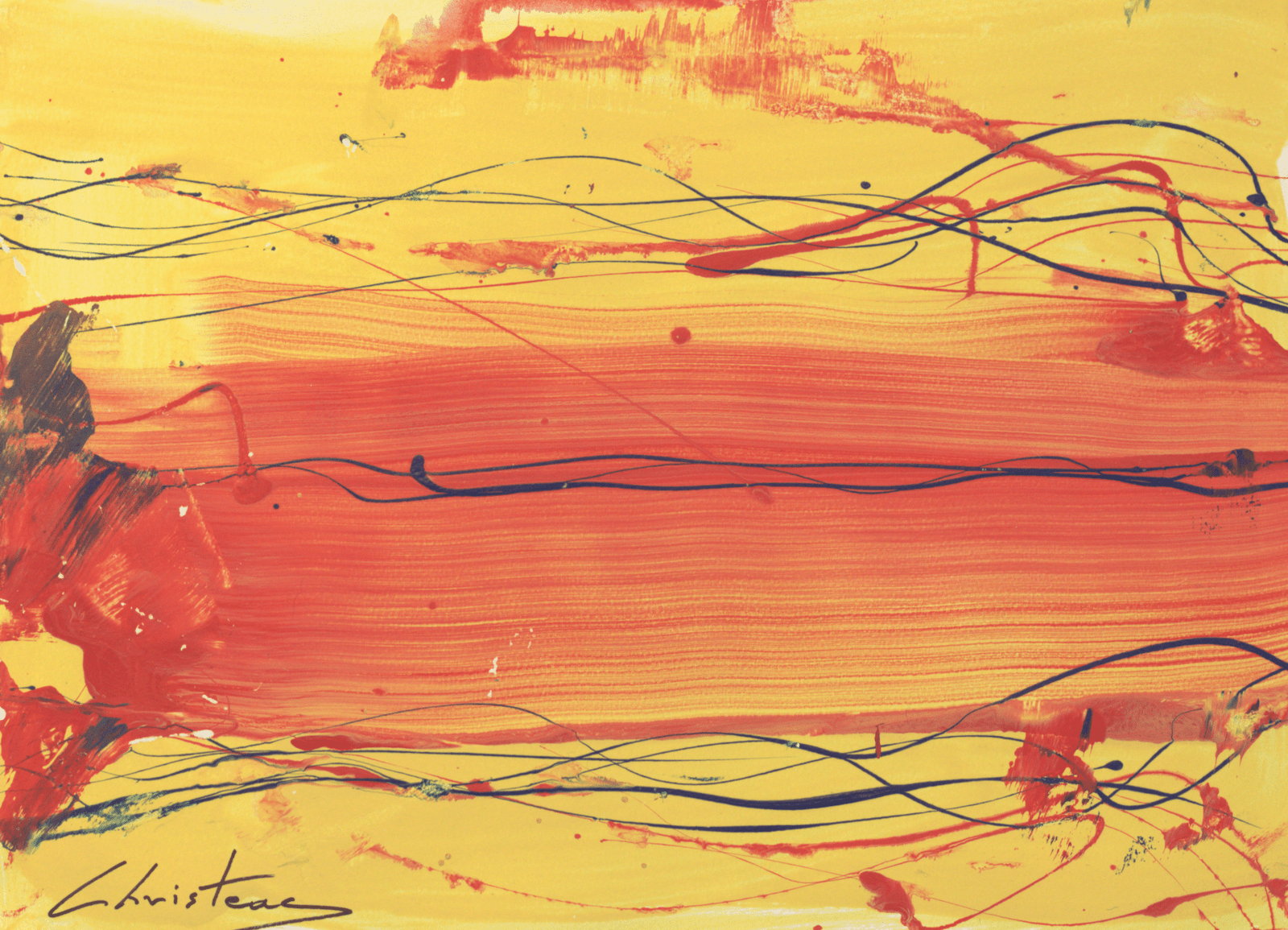Parthenon Impressions 57 original abstract painting by Gregory Christeas