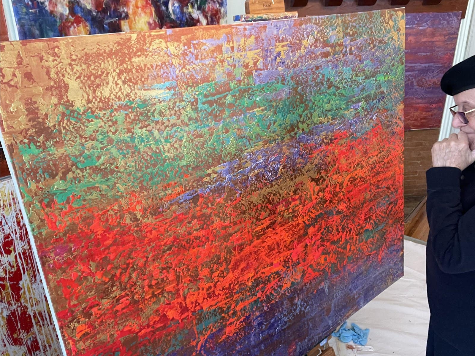 Atlantic Drift original abstract painting for sale by Gregory Christeas Title