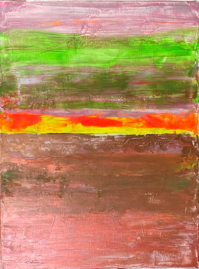 Abstract Seascape Glow original painting by Gregory Christeas