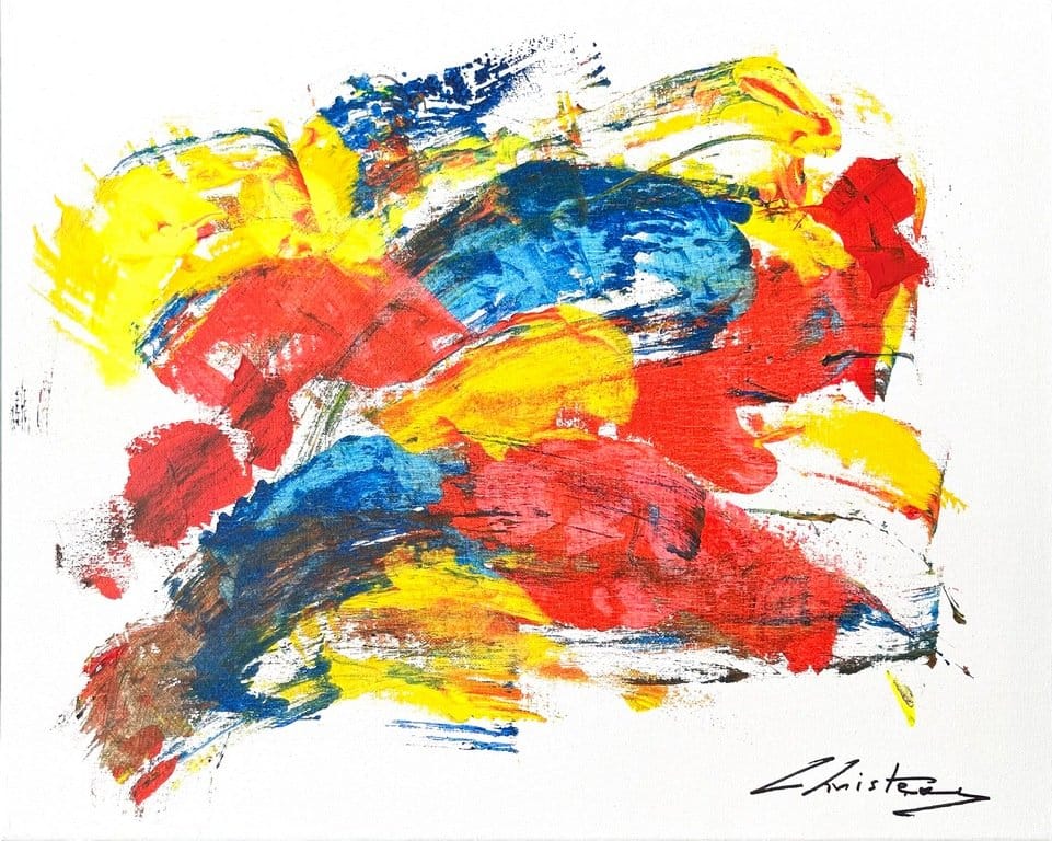 Original Abstract Art Painting - 'Lucky Day' by Gregory Christeas